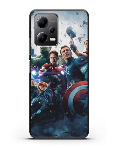 Чехол с иллюстрацией Мстители силиконовый для Xiaomi Poco X5