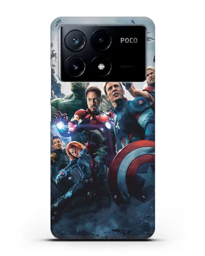Чехол с иллюстрацией Мстители силиконовый для Xiaomi Poco X6 Pro