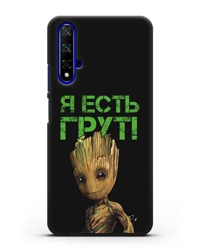 Чехол с иллюстрацией Грут силиконовый для Honor 20