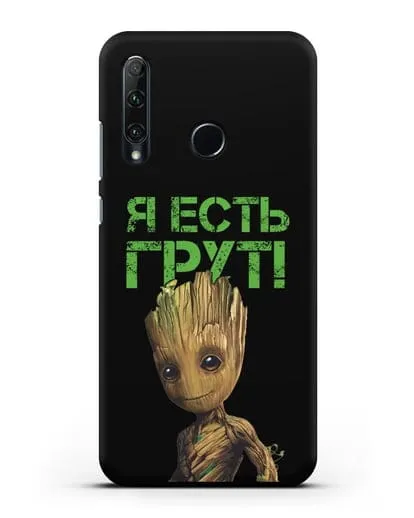 Чехол с иллюстрацией Грут силиконовый для Honor 20e