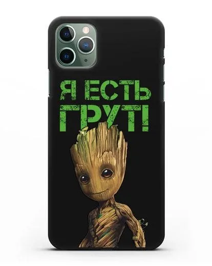 Чехол с иллюстрацией Грут силиконовый для iPhone 11 Pro