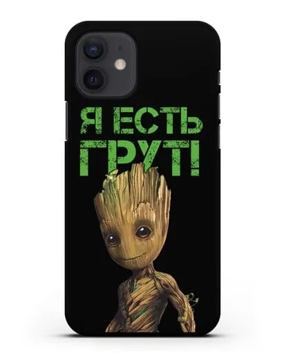 Чехол с иллюстрацией Грут силиконовый для iPhone 12