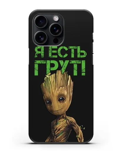 Чехол с иллюстрацией Грут силиконовый для iPhone 15 Pro Max