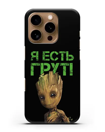 Чехол с иллюстрацией Грут силиконовый для iPhone 16 Pro