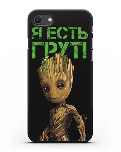Чехол с иллюстрацией Грут силиконовый для iPhone SE 2020