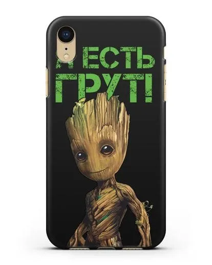 Чехол с иллюстрацией Грут силиконовый для iPhone XR