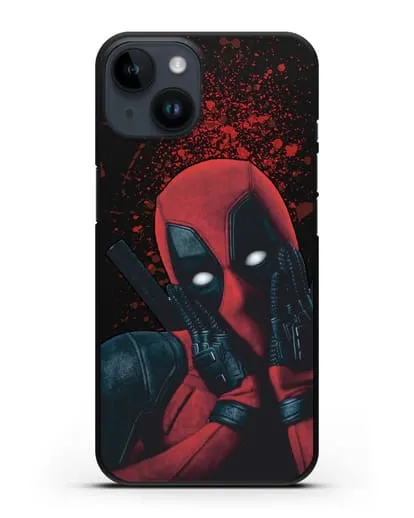 Чехол с иллюстрацией Дэдпул силиконовый для iPhone 14