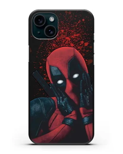 Чехол с иллюстрацией Дэдпул силиконовый для iPhone 15 Plus