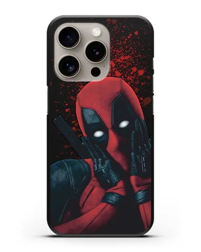 Чехол с иллюстрацией Дэдпул силиконовый для iPhone 15 Pro