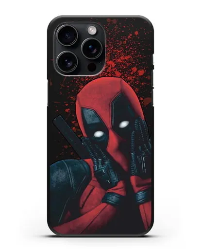 Чехол с иллюстрацией Дэдпул силиконовый для iPhone 15 Pro Max