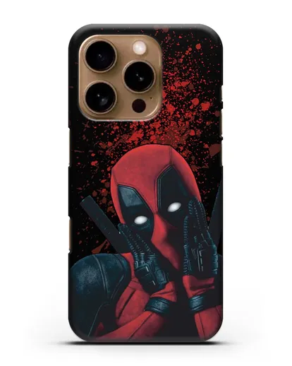 Чехол с иллюстрацией Дэдпул силиконовый для iPhone 16 Pro