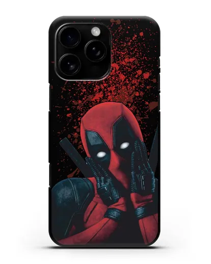 Чехол с иллюстрацией Дэдпул силиконовый для iPhone 16 Pro Max