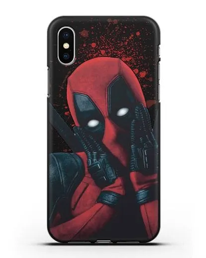 Чехол с иллюстрацией Дэдпул силиконовый для iPhone X