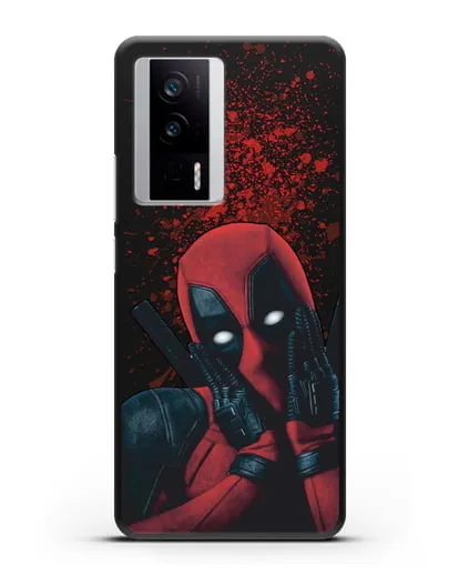 Чехол с иллюстрацией Дэдпул силиконовый для Xiaomi Poco F5 Pro