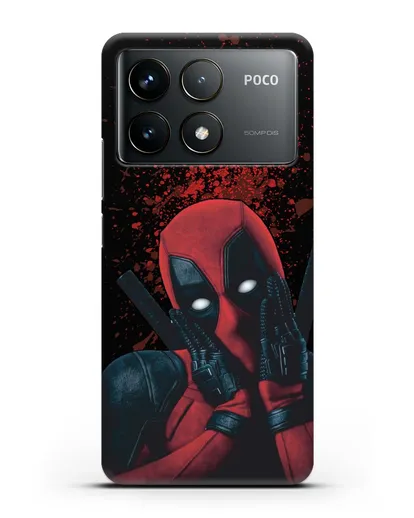 Чехол с иллюстрацией Дэдпул силиконовый для Xiaomi Poco F6 Pro