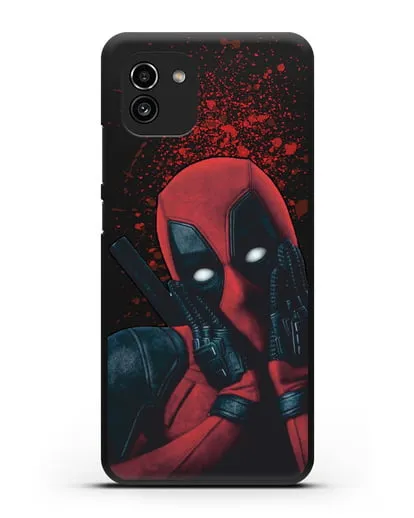 Чехол с иллюстрацией Дэдпул силиконовый для Samsung Galaxy A03 [SM-A035]