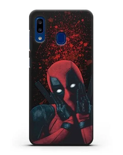 Чехол с иллюстрацией Дэдпул силиконовый для Samsung Galaxy A20 [SM-A205FN]