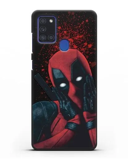 Чехол с иллюстрацией Дэдпул силиконовый для Samsung Galaxy A21s [SM-A217F]