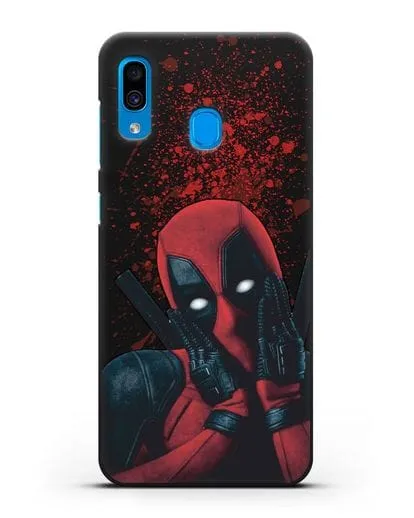 Чехол с иллюстрацией Дэдпул силиконовый для Samsung Galaxy A30 [SM-A305FN]