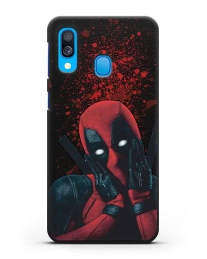 Чехол с иллюстрацией Дэдпул силиконовый для Samsung Galaxy A40 [SM-A405F]