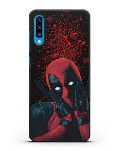 Чехол с иллюстрацией Дэдпул силиконовый для Samsung Galaxy A70 [SM-A705F]