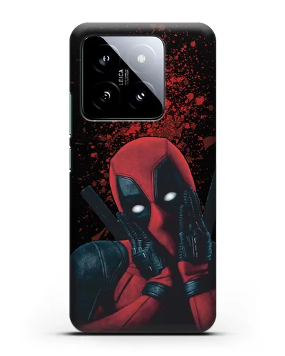 Чехол с иллюстрацией Дэдпул силиконовый для Xiaomi 14