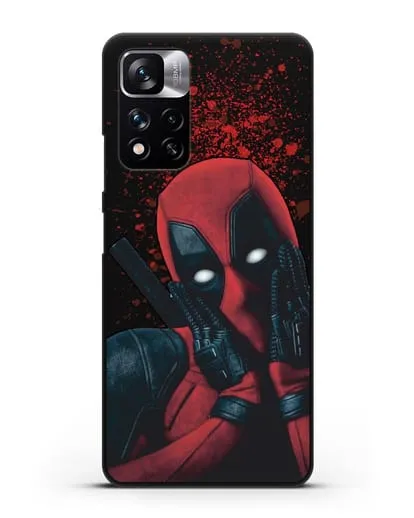 Чехол с иллюстрацией Дэдпул силиконовый для Xiaomi Redmi Note 11 Pro Plus
