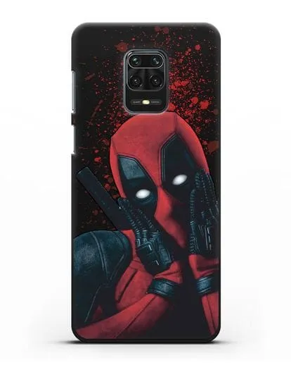 Чехол с иллюстрацией Дэдпул силиконовый для Xiaomi Redmi Note 9 Pro