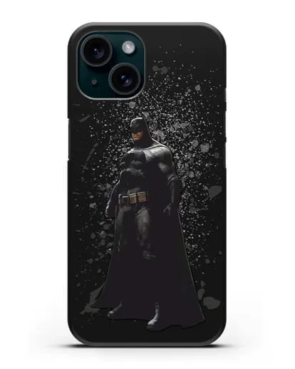 Чехол с иллюстрацией Бэтмен силиконовый для iPhone 15