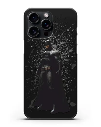 Чехол с иллюстрацией Бэтмен силиконовый для iPhone 15 Pro Max