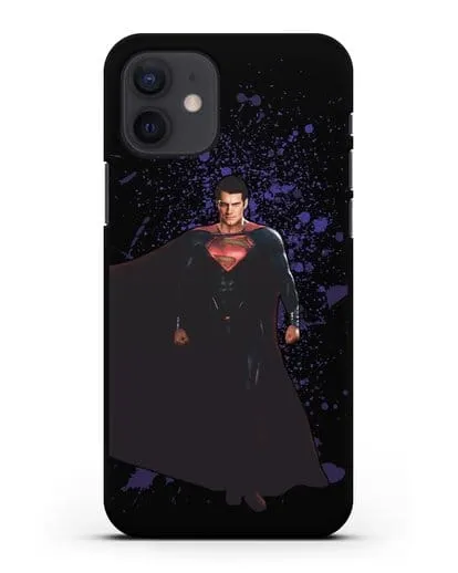Чехол с иллюстрацией Супермен силиконовый для iPhone 12