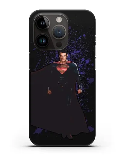 Чехол с иллюстрацией Супермен силиконовый для iPhone 14 Pro