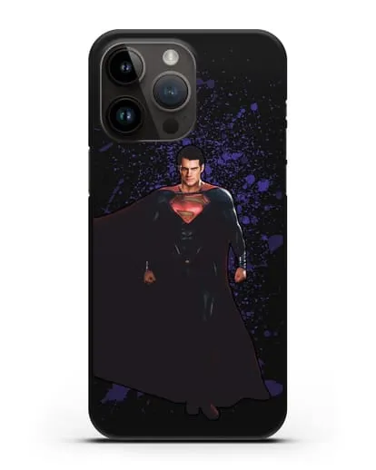 Чехол с иллюстрацией Супермен силиконовый для iPhone 14 Pro Max