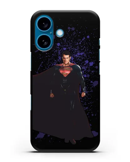 Чехол с иллюстрацией Супермен силиконовый для iPhone 16