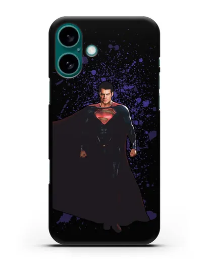 Чехол с иллюстрацией Супермен силиконовый для iPhone 16 Plus