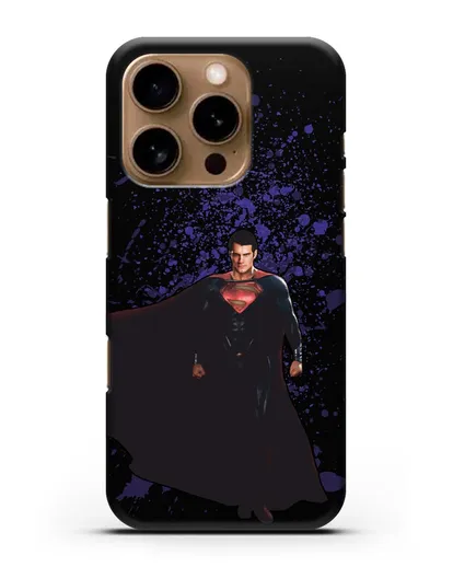Чехол с иллюстрацией Супермен силиконовый для iPhone 16 Pro