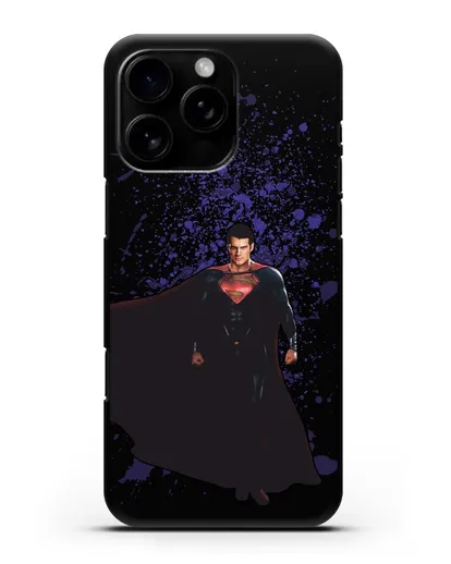 Чехол с иллюстрацией Супермен силиконовый для iPhone 16 Pro Max