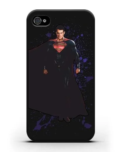 Чехол с иллюстрацией Супермен силиконовый для iPhone 4/4s