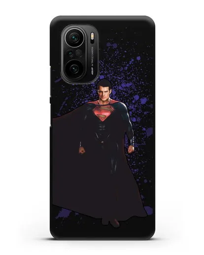 Чехол с иллюстрацией Супермен силиконовый для Xiaomi Poco F3 Pro