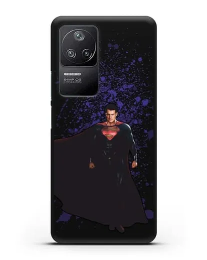 Чехол с иллюстрацией Супермен силиконовый для Xiaomi Poco F4