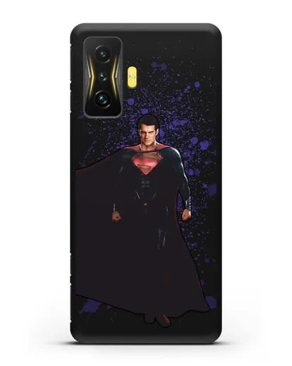 Чехол с иллюстрацией Супермен силиконовый для Xiaomi Poco F4 GT