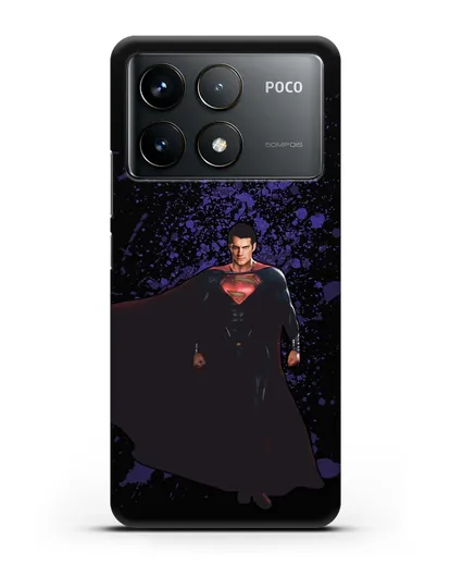Чехол с иллюстрацией Супермен силиконовый для Xiaomi Poco F6 Pro