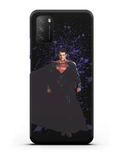 Чехол с иллюстрацией Супермен силиконовый для Xiaomi Poco M3