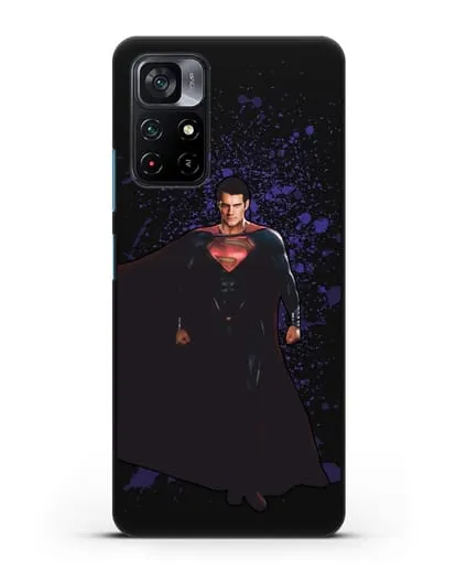 Чехол с иллюстрацией Супермен силиконовый для Xiaomi Poco M4 Pro 5G