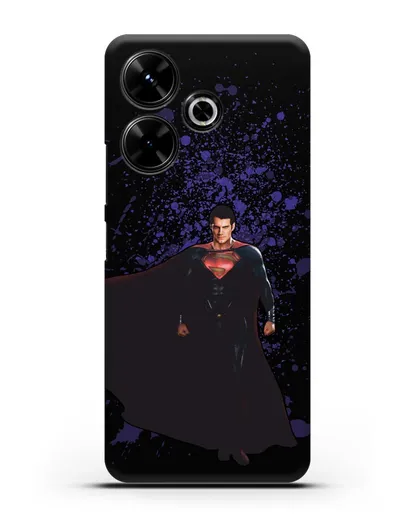 Чехол с иллюстрацией Супермен силиконовый для Xiaomi Poco M6