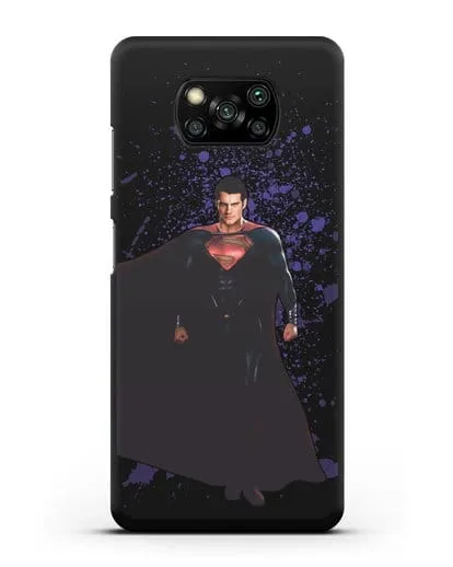 Чехол с иллюстрацией Супермен силиконовый для Xiaomi Poco X3