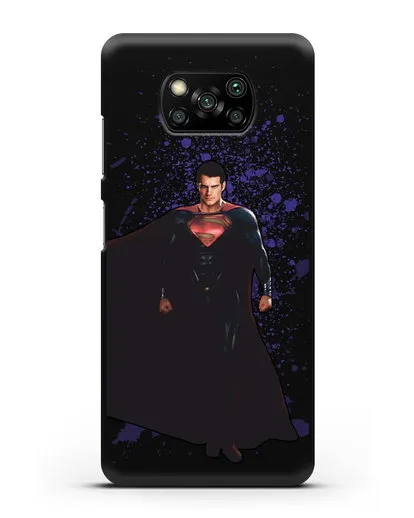 Чехол с иллюстрацией Супермен силиконовый для Xiaomi Poco X3 Pro