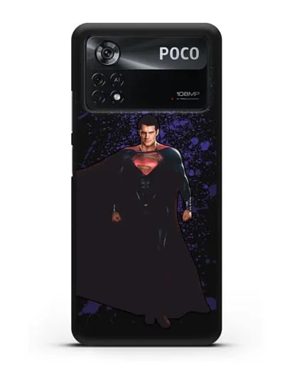 Чехол с иллюстрацией Супермен силиконовый для Xiaomi Poco X4 Pro