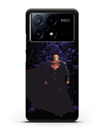 Чехол с иллюстрацией Супермен силиконовый для Xiaomi Poco X6 Pro