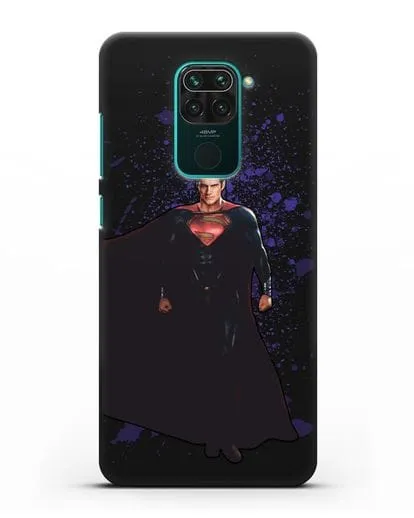 Чехол с иллюстрацией Супермен силиконовый для Xiaomi Redmi Note 9
